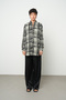 Women's Square Patterned Comfortable Oversize Shirt - 4
