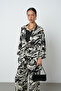 Women's Flowy Patterned Tie-Front Kimono