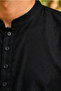 Mens Short Kurta Black - 4