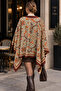 Choose Your Style Saffron Shawl Patterned Square Poncho Winter Soft Fleece 150 X 150 cm - 4