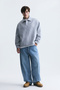 Boxy Fit Polo Neck Sweatshirt - 2