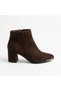 Serrace Women's Daily Heeled Boots with Metal Detail on the Front - 3