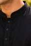 Mens Short Kurta Black - 4