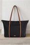 Striped Voluminous Strap Parachute Fabric Canvas Satin Women's Hand and Shoulder Bag Black