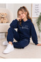 Heart Zigzag Printed Girls' Tracksuit Set 3*12 Years - 3