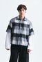 Boxy Fit Plaid Double Sleeve Shirt - 5
