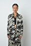 Women's Fluid Patterned Oversize Shirt