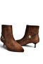 Z518031102 Brown Suede Thin Heeled Women's Boots - 4