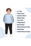 Maskod Çocuk 18009-26 Boy's Light Ice Blue Chest Printed Stripe Detailed Crew Neck Sweatshirt 3–6 Years - 5