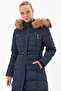 Goose Feather Filled Coat Dark Navy Blue 27001 - 5