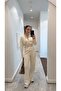 Premium Snap-Fastener Cardigan - Wide-Legged Trousers Knitwear 2-Piece Set