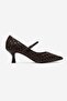 Rhodes Brown Braided Women's Low Heel Shoes - 4