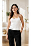 Women's Bamboo Athlete Thin Strap, Flexible, Soft Textured Daily Underwear White