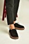 V999646461 Black Genuine Leather Suede Women's Shoes - 2
