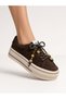 Kemal Aygün-Guja Women's Brown Suede Leather Thick Sole Sneaker 5 cm - 5