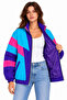 80's Retro Wintage Digital Printed Zippered Windbreaker Seasonal Jacket - 3