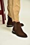 Z555266661 Brown Genuine Leather Suede Women's Boots - 2