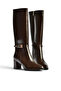 Z480053060 Brown Rustic Thick Heeled Classic Women's Boots