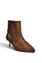 Z518031102 Brown Suede Thin Heeled Women's Boots - 5