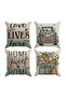 Double-Sided Printed 4-Piece Throw Pillow Cover 6Eld14 - 2