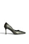 Z676050011 Gray Crocodile Printed Thin Heeled Women's Stiletto Shoes - 5