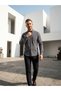 Loose Fit Plaid Patterned Long Sleeve Beige Shirt with Pockets - 2