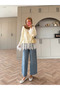 Women's Premium Lace Detailed V-Neck Knitwear Cardigan - Ecru - 5