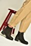 N555053801 Black Genuine Leather Nubuck Women's Boots - 2