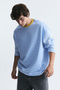Contrast Collar Striped Sweatshirt - 5