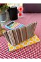 Brown Striped Linen Fabric Pencil Case - Makeup Bag - Pencil Case - 2