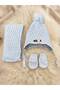 0-18 Months Baby Boy Scarf Beanie Gloves Set of 3 - 2