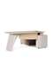 GEKKO OFFICE DESK RIGHT SIDE RETURN 200CM - WHITE OAK & LIGHT GREY - 8