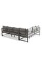 ALBANN OUTDOOR 8 SEATER SOFA SET (3 OTTOMAN + TABLE) - LIGHT GREY - 6