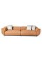FULHAM 4 SEATER SOFA - BROWN BEIGE - 5