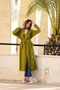 Hooded Belted Linen Coat - 2