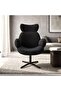 BREDON ACCENT CHAIR FABRIC WITH SWIVEL - BLACK - 2