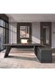 GEKKO OFFICE DESK RIGHT SIDE RETURN 240CM - DARK OAK & MIDDLE GREY - 3
