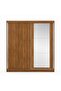 FLEXO 2 DOOR SLIDING WARDROBE WITH MIRROR - ALMOND - 7