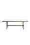 MODERN COLLECTION 6 SEATER OUTDOOR DINING TABLE - CHAMPAGNE & CREAM - 6