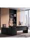 HALPERT OFFICE DESK RIGHT SIDE RETURN 200CM - BLACK