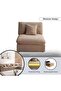 SOMMON ARMLESS SOFA- BROWN - 3
