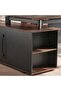 SCHRUTE OFFICE DESK RIGHT SIDE RETURN 180CM - DARK BROWN & DARK GREY - 4