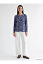 Crew Neck Patterned Blouse - 2
