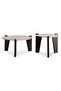 SAWYER COFFEE TABLE SET OF 2 TRAVERTINE - NATURAL BLACK - 5