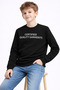 20604-26 Boy's Sweatshirt with Text Print, Cotton, Long Sleeve, Comfortable Casual Sweatshirt - 6