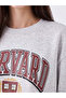 Harvard Printed Oversize Women's Thick Sweatshirt - 3