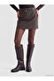 Plaid A-Line Mini Skirt with Belt - 2