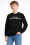20604-26 Boy's Sweatshirt with Text Print, Cotton, Long Sleeve, Comfortable Casual Sweatshirt - 4