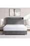 JAVIER KING BED 180X200 HEADBOARD WITH 2 USB PORT,LED LIGHTS AND STORAGE- STONE GREY - 3