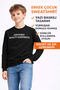 20604-26 Boy's Sweatshirt with Text Print, Cotton, Long Sleeve, Comfortable Casual Sweatshirt - 2